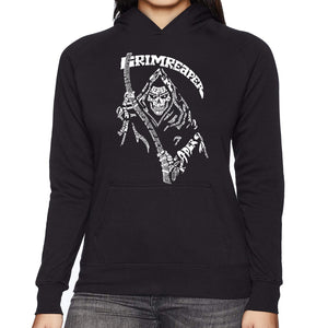 Grim Reaper  - Women's Word Art Hooded Sweatshirt