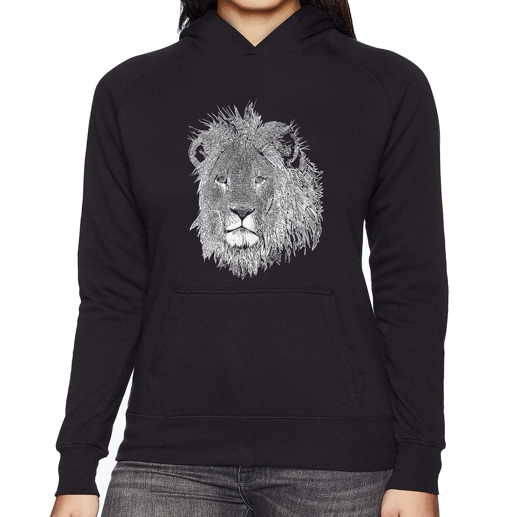 Lion  - Women's Word Art Hooded Sweatshirt