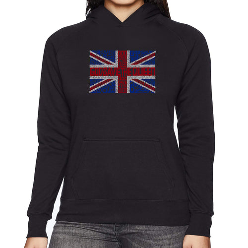God Save The Queen - Women's Word Art Hooded Sweatshirt