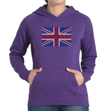 Load image into Gallery viewer, God Save The Queen - Women&#39;s Word Art Hooded Sweatshirt