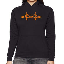 Load image into Gallery viewer, San Francisco Bridge  - Women&#39;s Word Art Hooded Sweatshirt