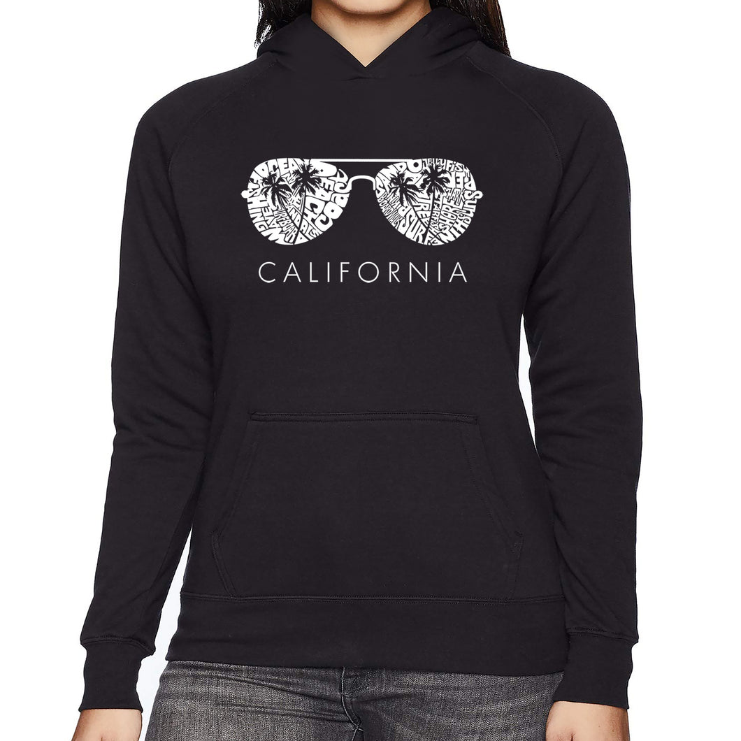 California Shades - Women's Word Art Hooded Sweatshirt