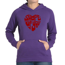 Load image into Gallery viewer, Shape of You  - Women&#39;s Word Art Hooded Sweatshirt