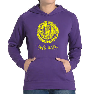 Dead Inside Smile - Women's Word Art Hooded Sweatshirt