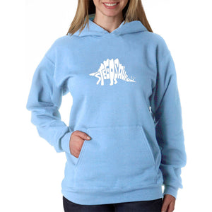 STEGOSAURUS - Women's Word Art Hooded Sweatshirt