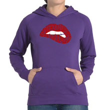 Load image into Gallery viewer, Savage Lips - Women&#39;s Word Art Hooded Sweatshirt