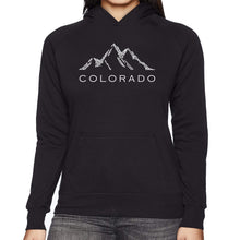 Load image into Gallery viewer, Colorado Ski Towns  - Women&#39;s Word Art Hooded Sweatshirt