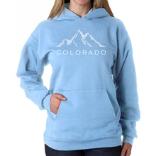 Load image into Gallery viewer, Colorado Ski Towns  - Women&#39;s Word Art Hooded Sweatshirt