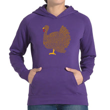 Load image into Gallery viewer, Thanksgiving - Women&#39;s Word Art Hooded Sweatshirt