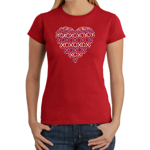 XOXO Heart  - Women's Word Art T-Shirt