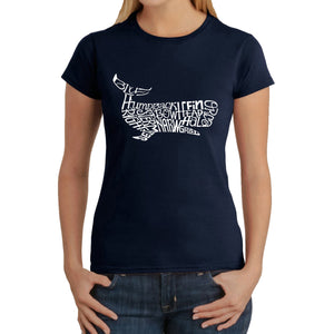 Humpback Whale -  Women's Word Art T-Shirt