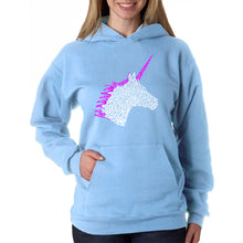 Load image into Gallery viewer, Unicorn - Women&#39;s Word Art Hooded Sweatshirt