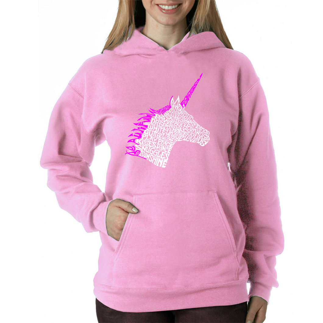 Unicorn - Women's Word Art Hooded Sweatshirt