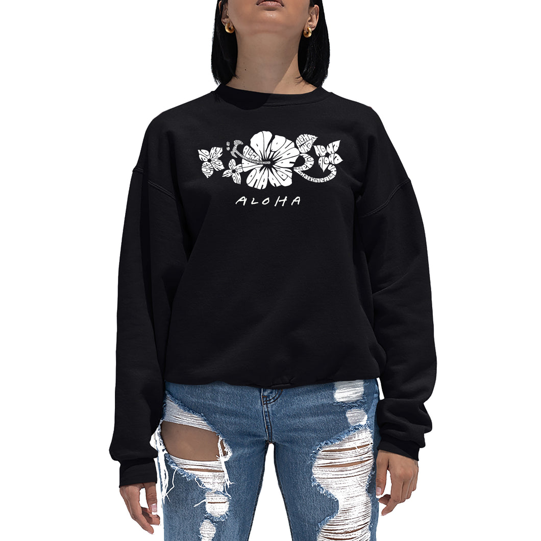 ALOHA - Women's Word Art Crewneck Sweatshirt