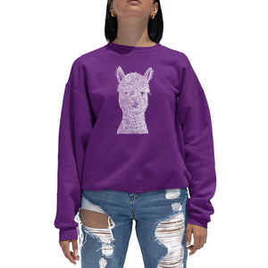 Alpaca - Women's Word Art Crewneck Sweatshirt
