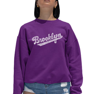 Brooklyn Neighborhoods  - Women's Word Art Crewneck Sweatshirt