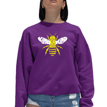 Load image into Gallery viewer, Bee Kind  - Women&#39;s Word Art Crewneck Sweatshirt