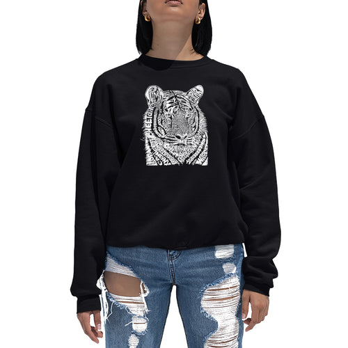 Big Cats -  Women's Word Art Crewneck Sweatshirt