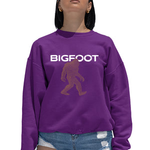 Bigfoot - Women's Word Art Crewneck Sweatshirt