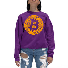 Load image into Gallery viewer, Bitcoin  - Women&#39;s Word Art Crewneck Sweatshirt