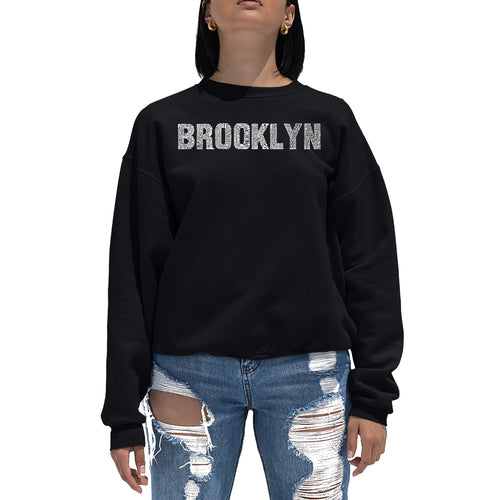 BROOKLYN NEIGHBORHOODS - Women's Word Art Crewneck Sweatshirt