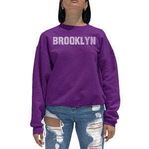 BROOKLYN NEIGHBORHOODS - Women's Word Art Crewneck Sweatshirt