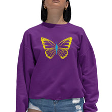 Load image into Gallery viewer, Butterfly  - Women&#39;s Word Art Crewneck Sweatshirt