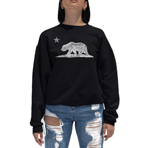 California Bear - Women's Word Art Crewneck Sweatshirt