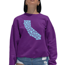 Load image into Gallery viewer, California Hearts  - Women&#39;s Word Art Crewneck Sweatshirt