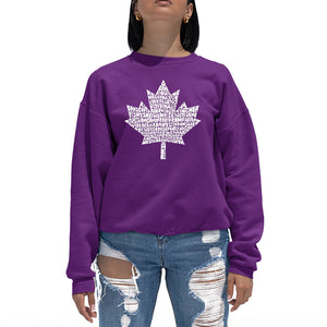 CANADIAN NATIONAL ANTHEM - Women's Word Art Crewneck Sweatshirt
