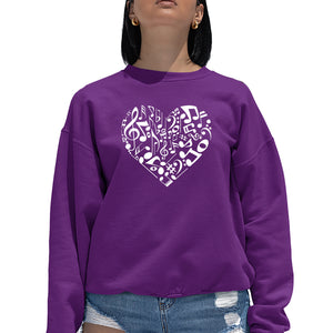 Heart Notes  - Women's Word Art Crewneck Sweatshirt