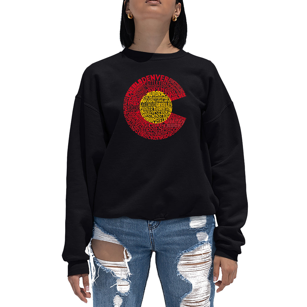 Colorado - Women's Word Art Crewneck Sweatshirt