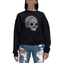 Load image into Gallery viewer, Dead Inside Skull - Women&#39;s Word Art Crewneck Sweatshirt