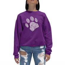Load image into Gallery viewer, Dog Paw - Women&#39;s Word Art Crewneck Sweatshirt