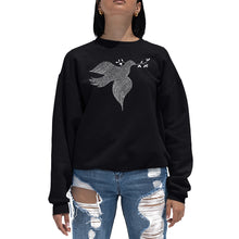 Load image into Gallery viewer, Dove -  Women&#39;s Word Art Crewneck Sweatshirt