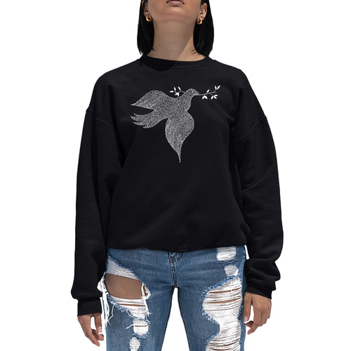 Dove -  Women's Word Art Crewneck Sweatshirt