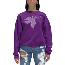 Load image into Gallery viewer, Dove -  Women&#39;s Word Art Crewneck Sweatshirt