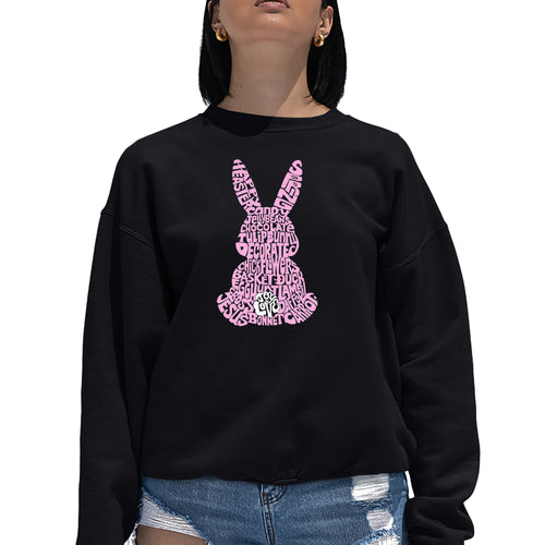 Easter Bunny  - Women's Word Art Crewneck Sweatshirt