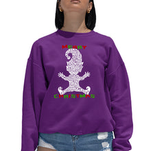 Load image into Gallery viewer, Christmas Elf - Women&#39;s Word Art Crewneck Sweatshirt