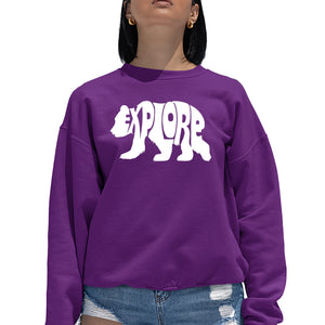 Explore - Women's Word Art Crewneck Sweatshirt
