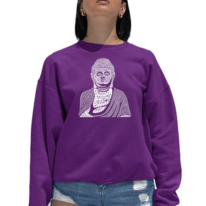 Buddha  - Women's Word Art Crewneck Sweatshirt
