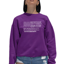 Load image into Gallery viewer, Glory Hallelujah Flag  - Women&#39;s Word Art Crewneck Sweatshirt