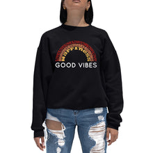 Load image into Gallery viewer, Good Vibes - Women&#39;s Word Art Crewneck Sweatshirt