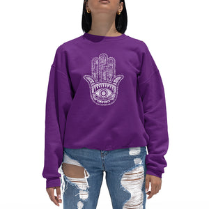 Hamsa - Women's Word Art Crewneck Sweatshirt