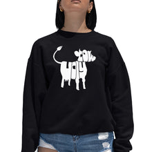 Load image into Gallery viewer, Holy Cow  - Women&#39;s Word Art Crewneck Sweatshirt