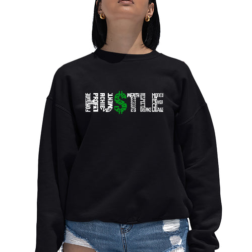 Hustle  - Women's Word Art Crewneck Sweatshirt