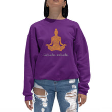 Load image into Gallery viewer, Inhale Exhale - Women&#39;s Word Art Crewneck Sweatshirt