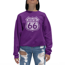 Load image into Gallery viewer, Get Your Kicks on Route 66 - Women&#39;s Word Art Crewneck Sweatshirt