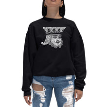 Load image into Gallery viewer, King of Spades - Women&#39;s Word Art Crewneck Sweatshirt