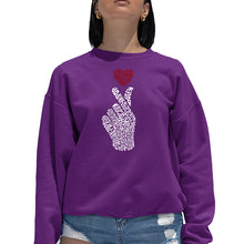 Load image into Gallery viewer, K-Pop  - Women&#39;s Word Art Crewneck Sweatshirt